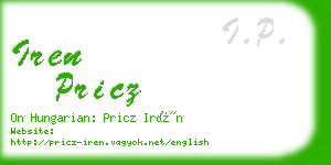 iren pricz business card